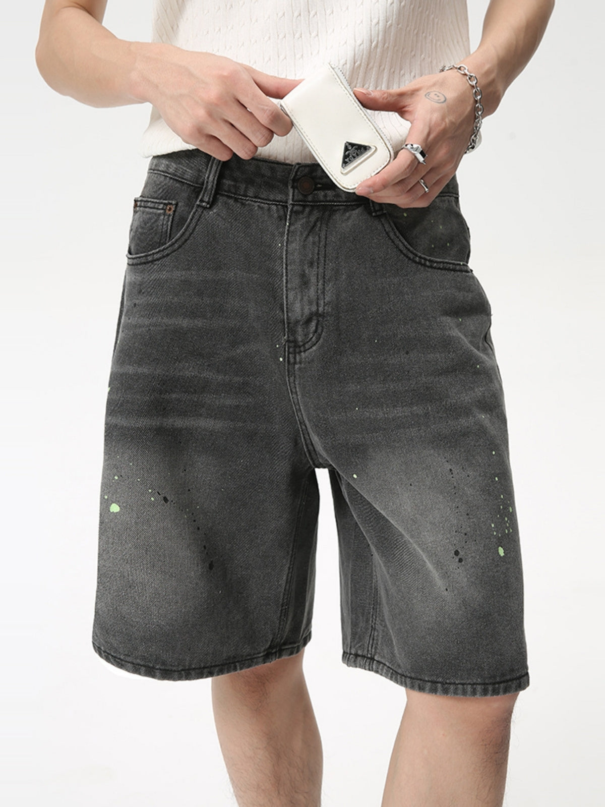 PAINTDOTS - Regular Basic Denim Shorts | Teenwear.eu