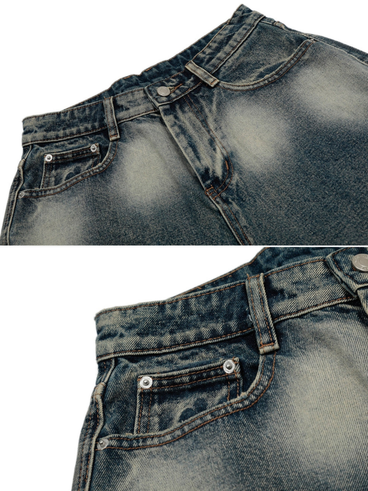 BLAU FLAMES - Baggy Graphic Jorts | Teenwear.eu