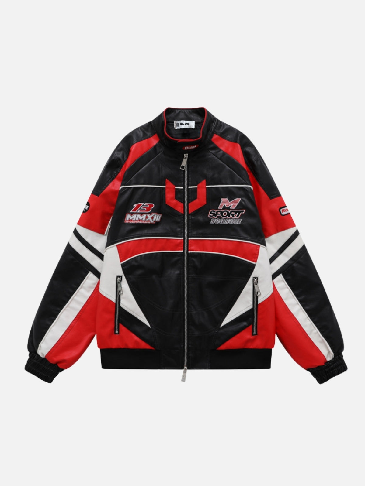 MMXIII - Oversized Graphic Racing Jacket Red | Teenwear.eu