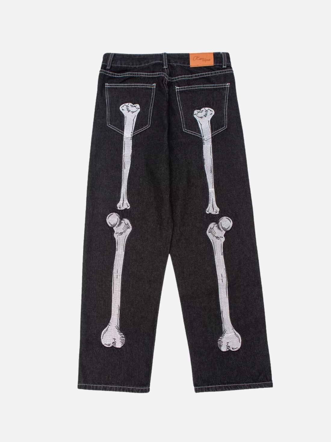SKELE HAND - Baggy Embroidered Jeans | Teenwear.eu