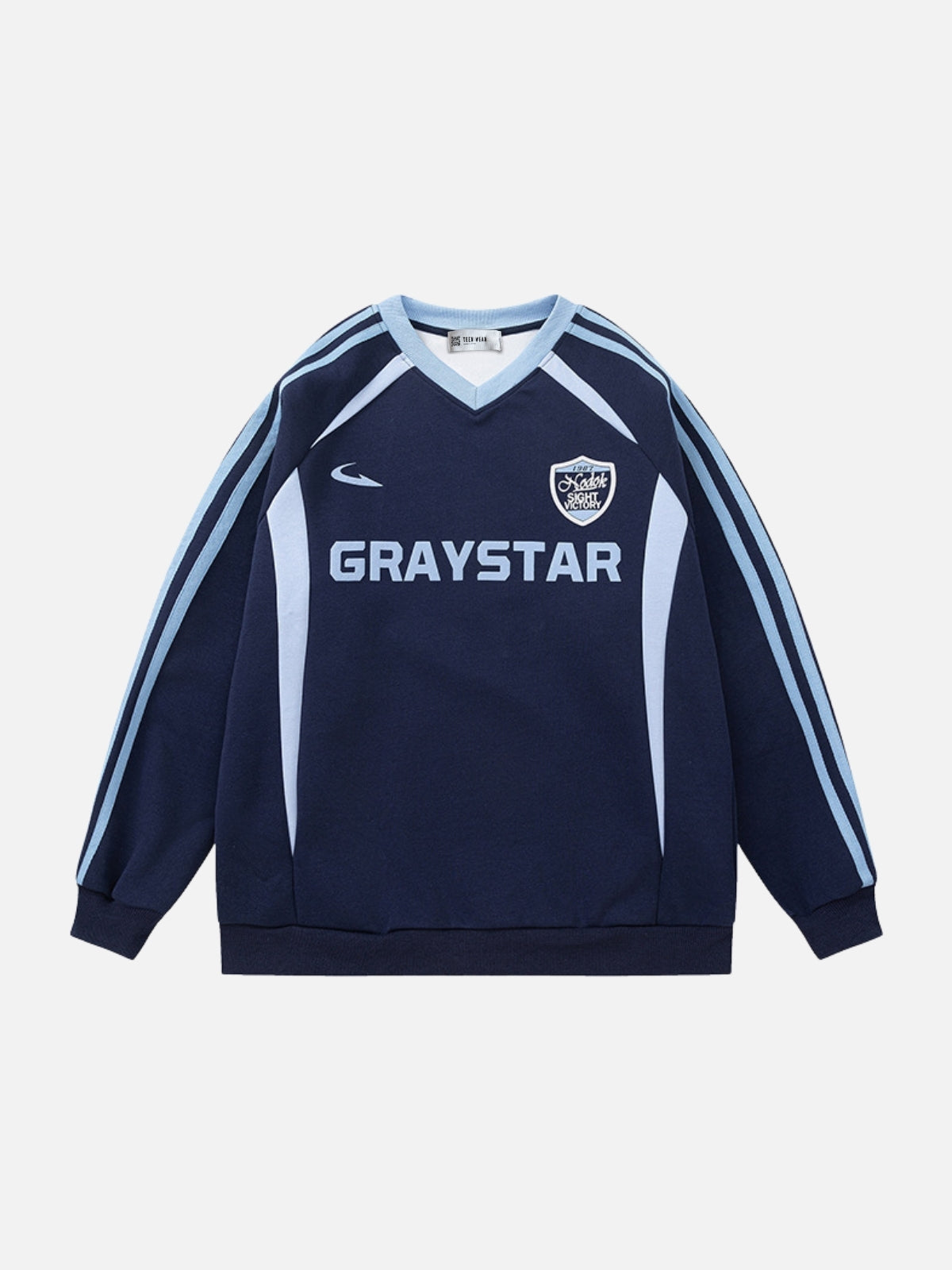 GRAYSTAR - Oversized Graphic Long Sleeve Jersey Blue | Teenwear.eu
