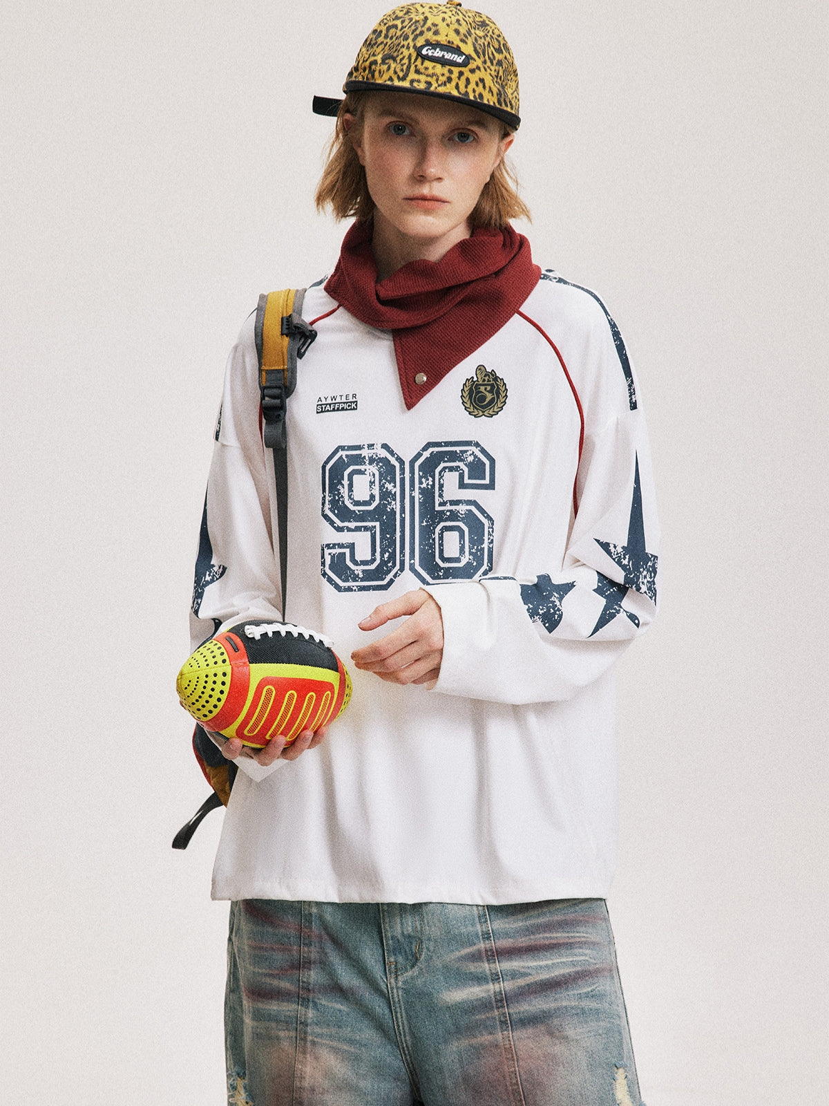 NINETY6 – Oversized Graphic Long-Sleeve Jersey | Teenwear.eu