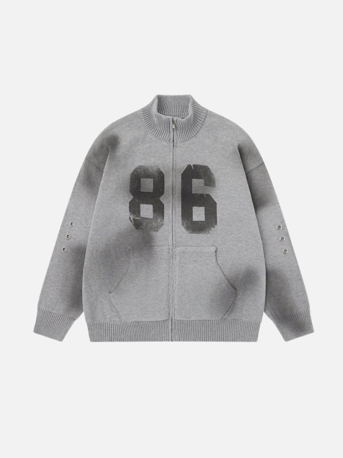 VARSIX – Oversized Print Zip Up Hoodie Sweater Blue | Teenwear.eu