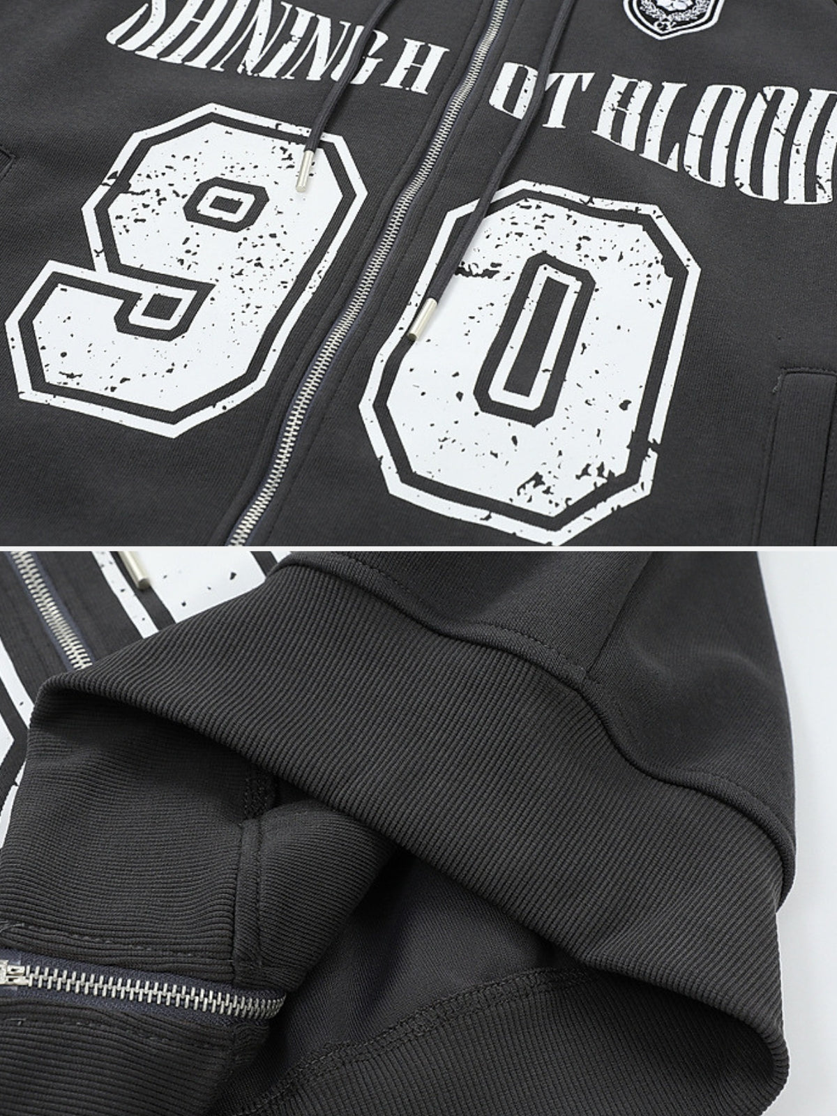 SHINING HOT - Oversized Print Zip Up Hoodie | Teenwear.eu