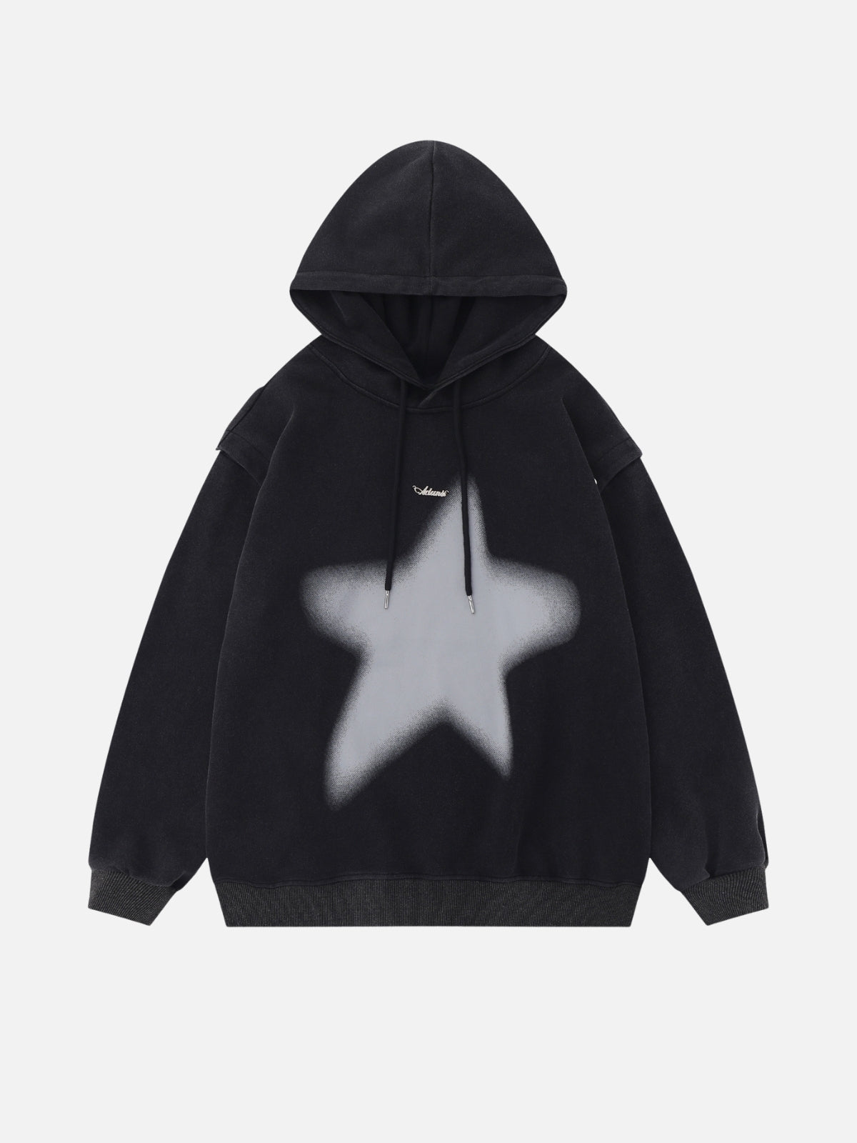 ADUNAT - Oversized Print Hoodie Black | Teenwear.eu