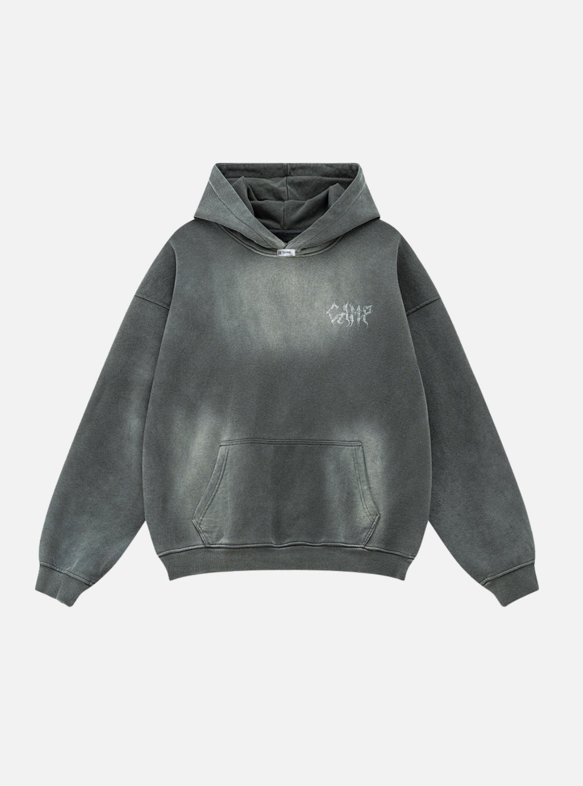 ASHRO – Oversized Print Washed Hoodie Grey | Teenwear.eu