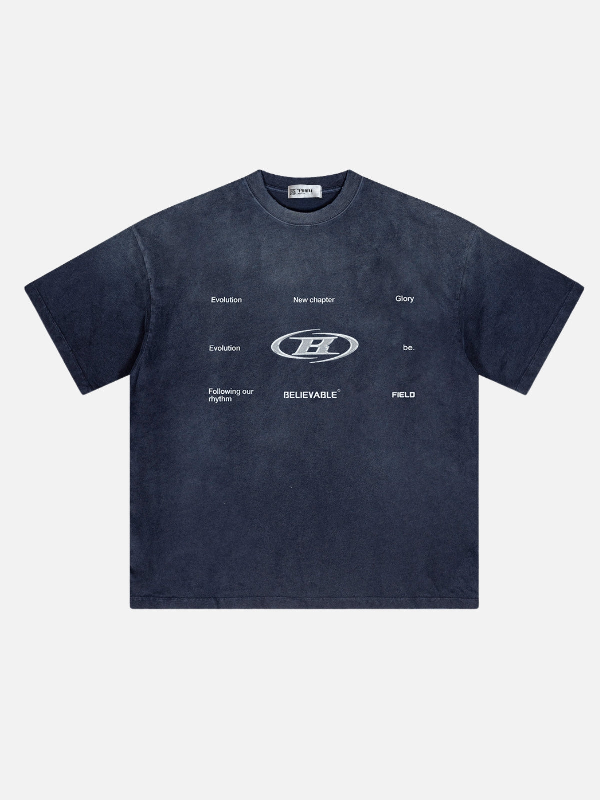 EVOLUTION - Oversized Print T-shirt Blue | Teenwear.eu