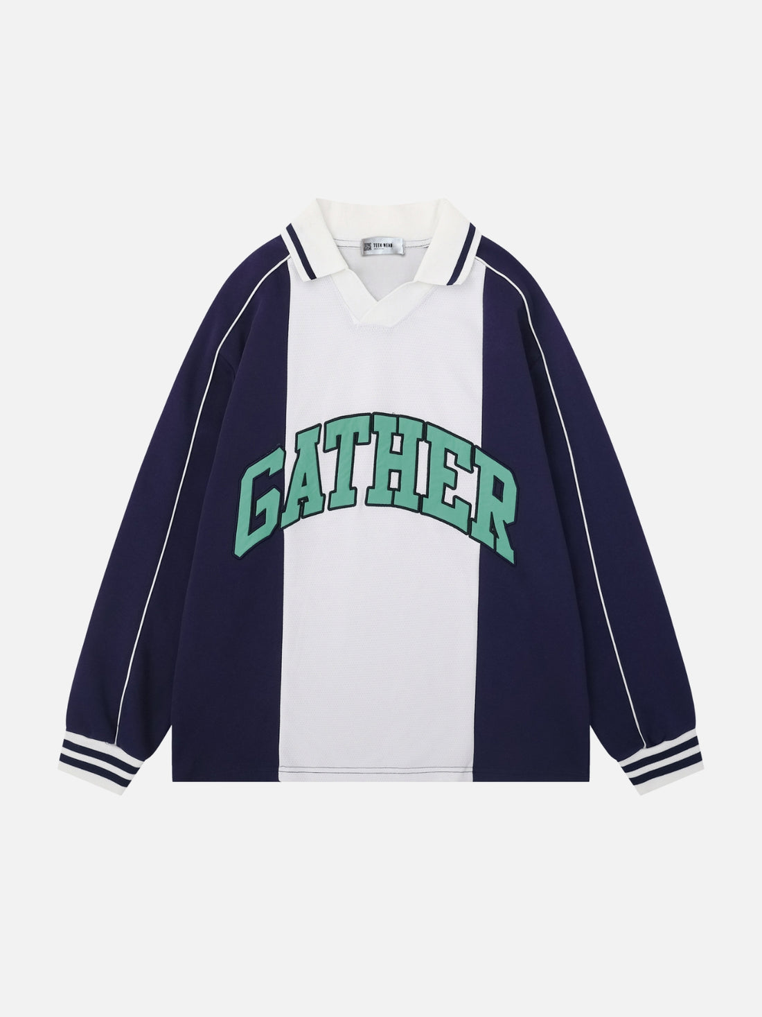 TEAMER - Oversized Print Polo Shirt Black | Teenwear.eu