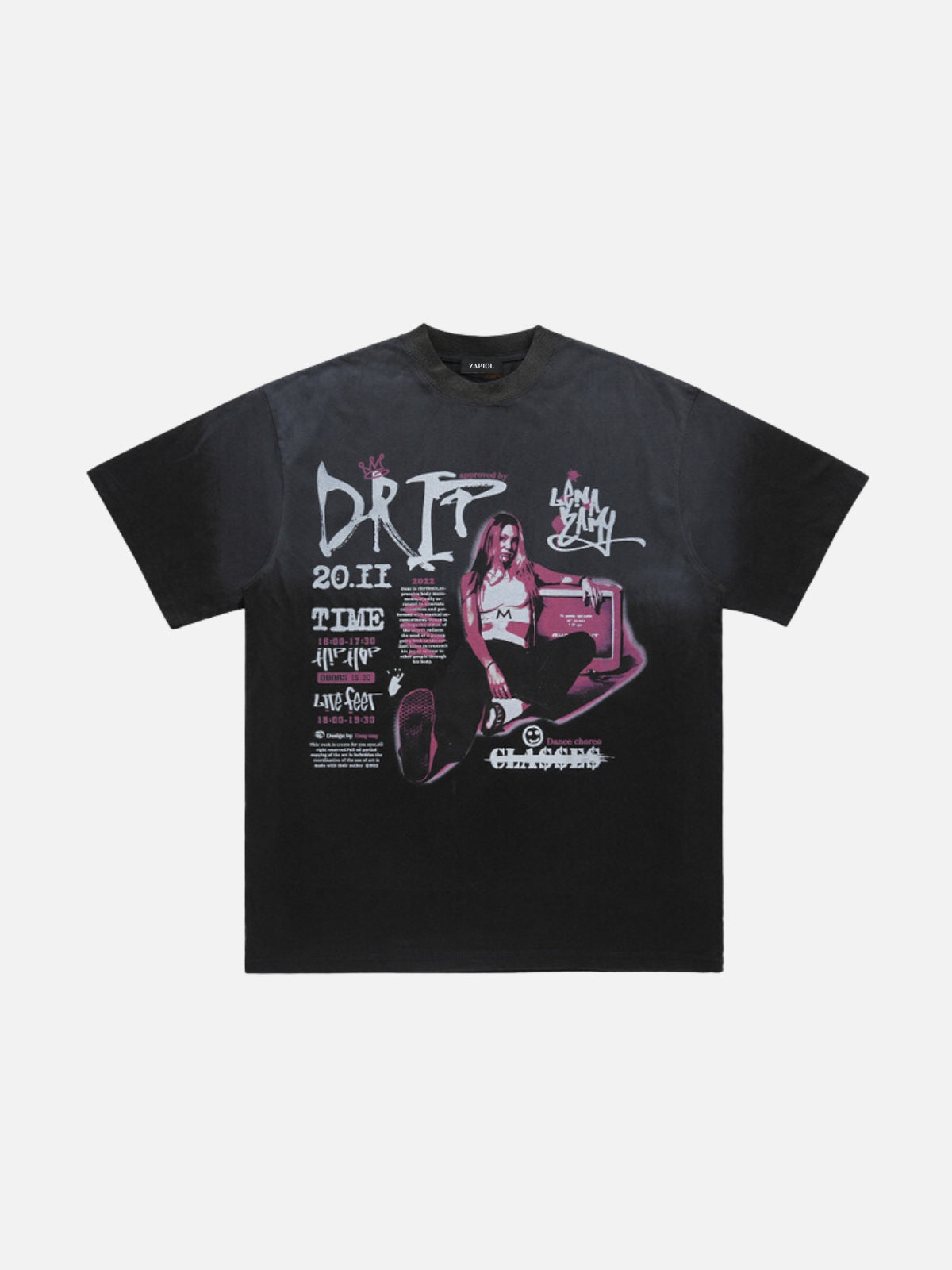 DRIP - Oversized Print T-Shirt Grey | Teenwear.eu