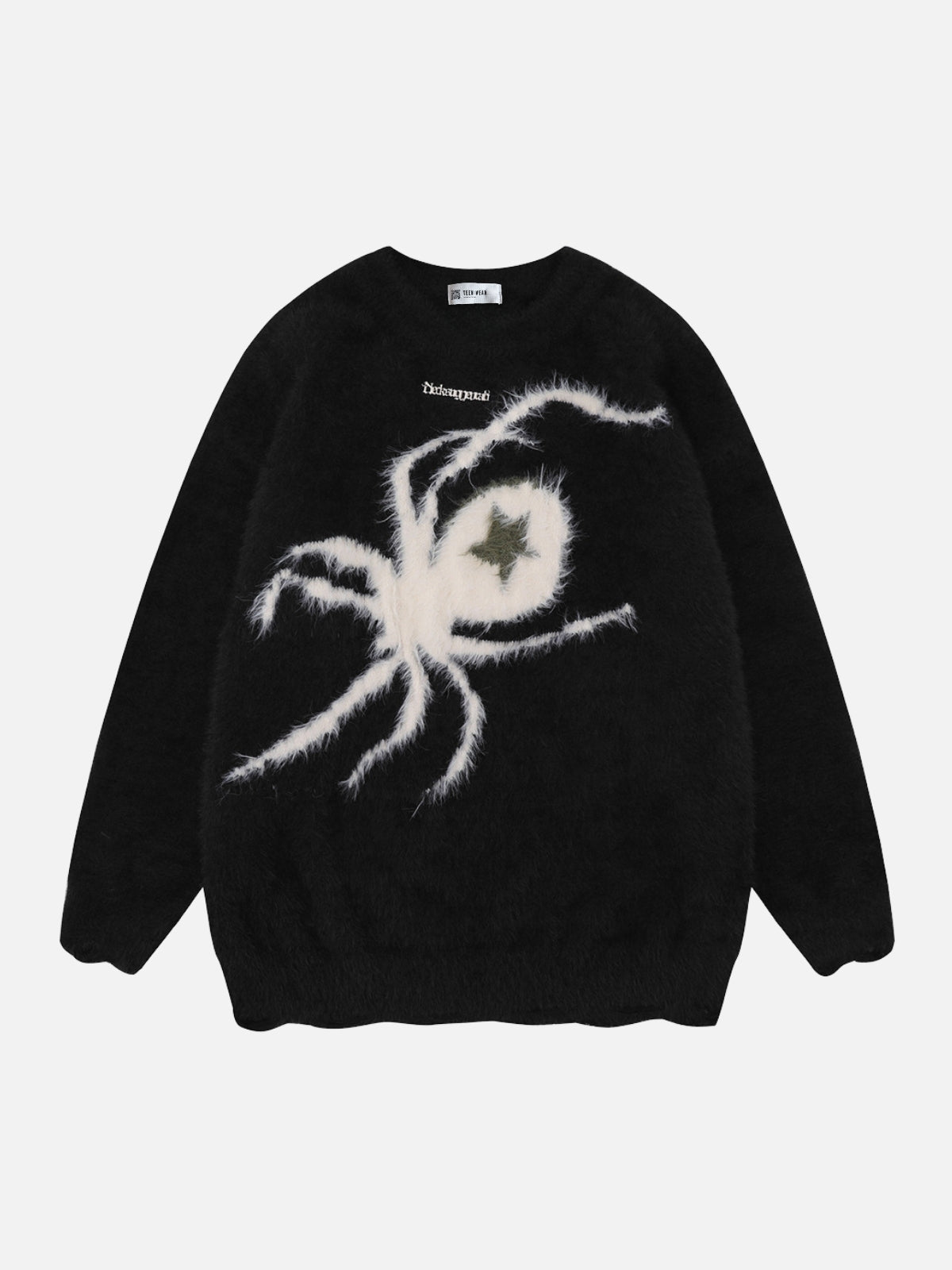 SPIDER STAR - Oversized Graphic Sweater Black | Teenwear.eu