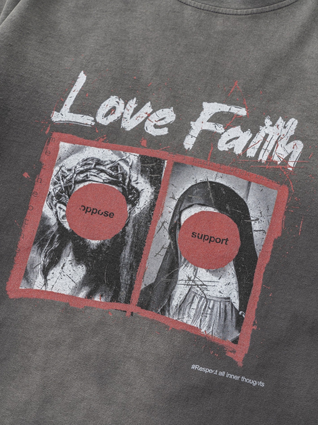 LOVEEK – Oversized Graphic Long Sleeve T-Shirt Grey | Teenwear.eu