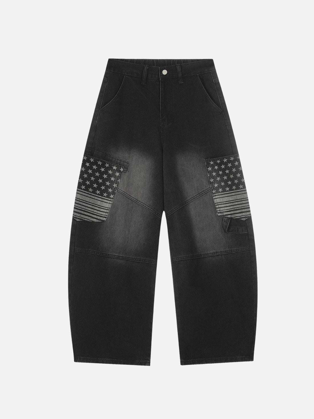 KROSSY - Baggy Embroidered Jeans Black | Teenwear.eu