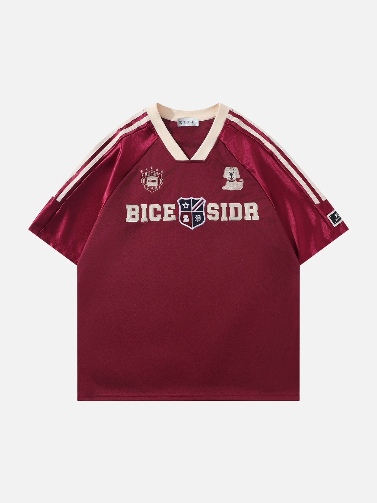 BICE - Oversized Print Jersey T-shirt Red | Teenwear.eu