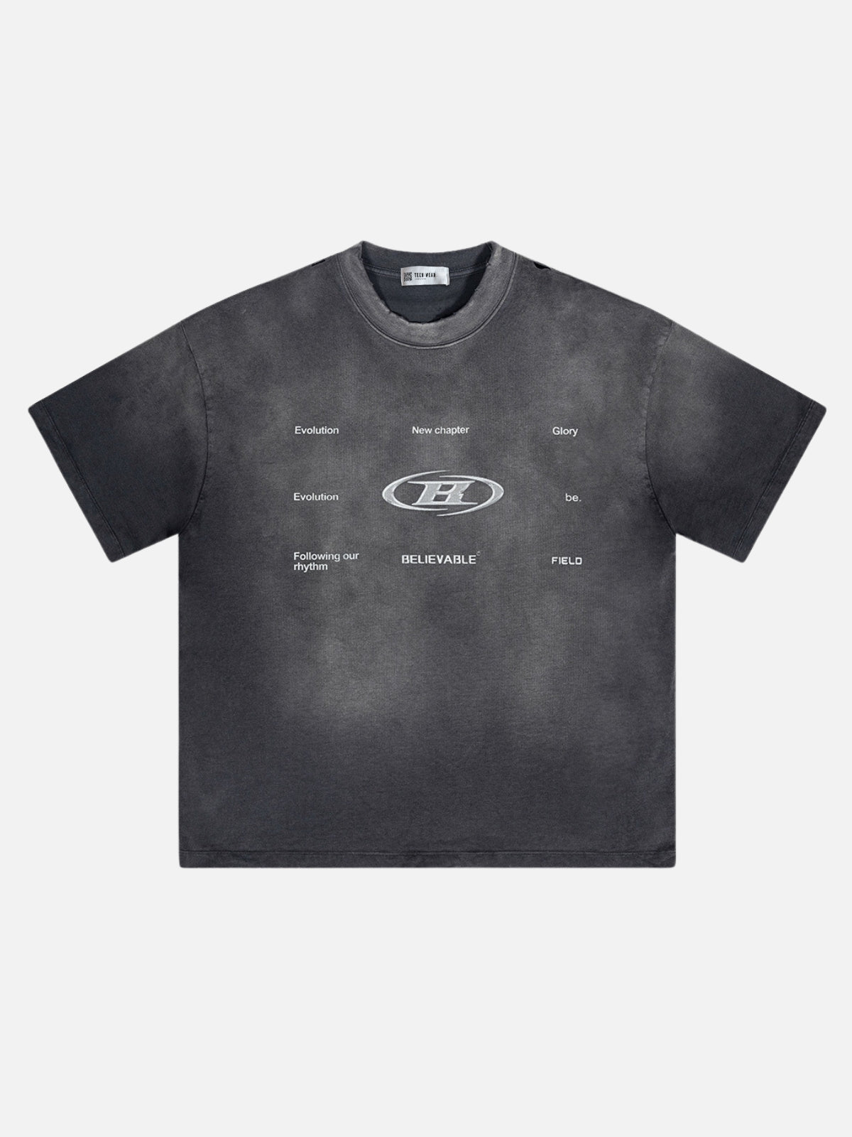 EVOLUTION - Oversized Print T-shirt Grey | Teenwear.eu