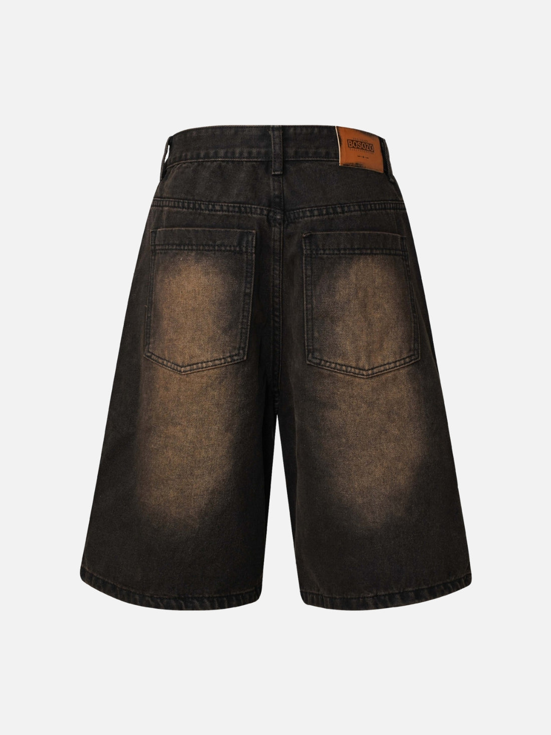STEEZ - Loose Denim Basic Jorts Brown | Teenwear.eu