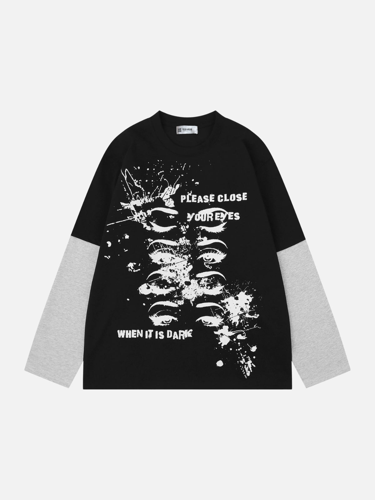 WATCHY - Oversized Print T-Shirt Black | Teenwear.eu