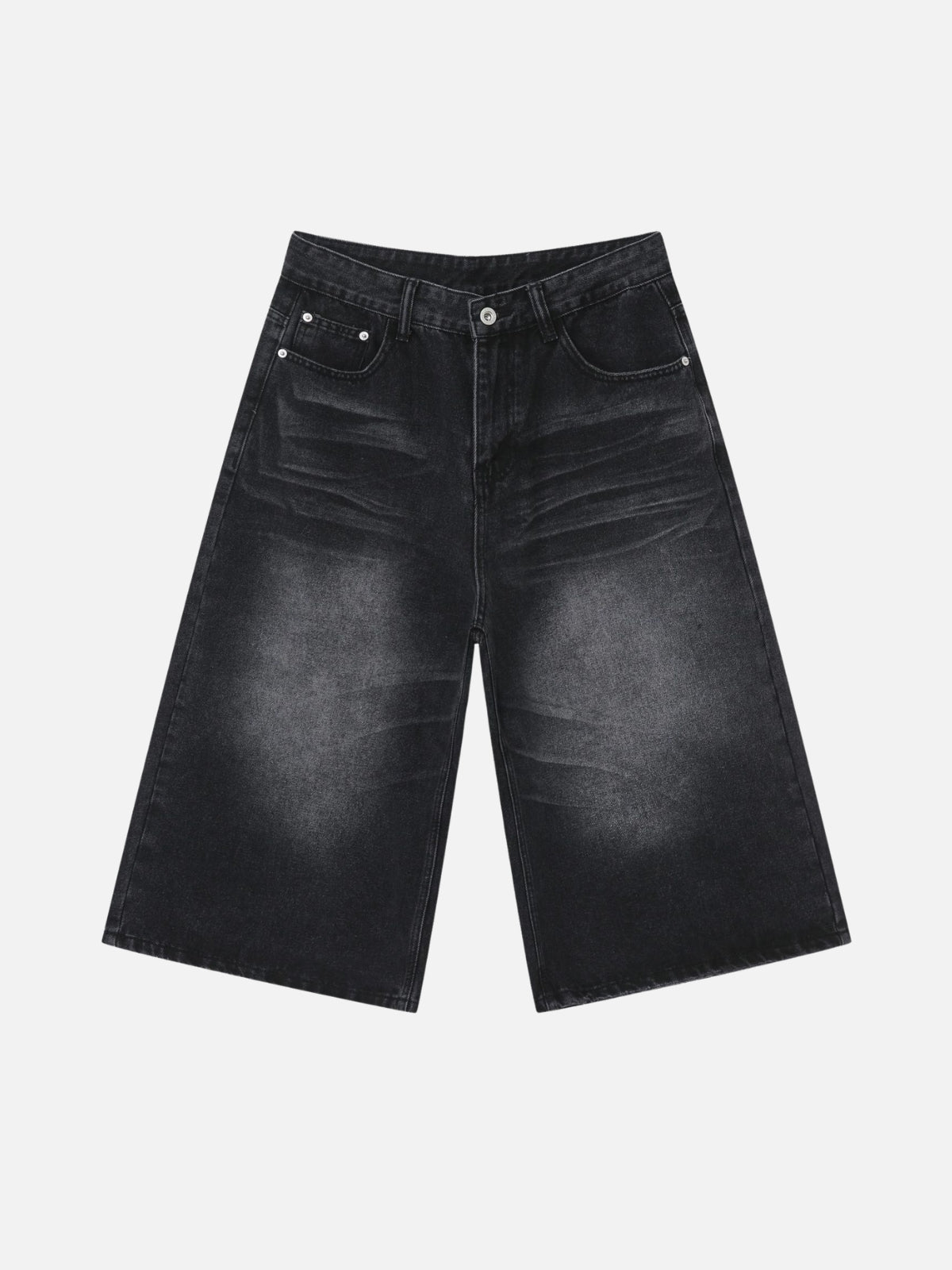 WASHIES - Baggy Denim Washed Jorts Black | Teenwear.eu