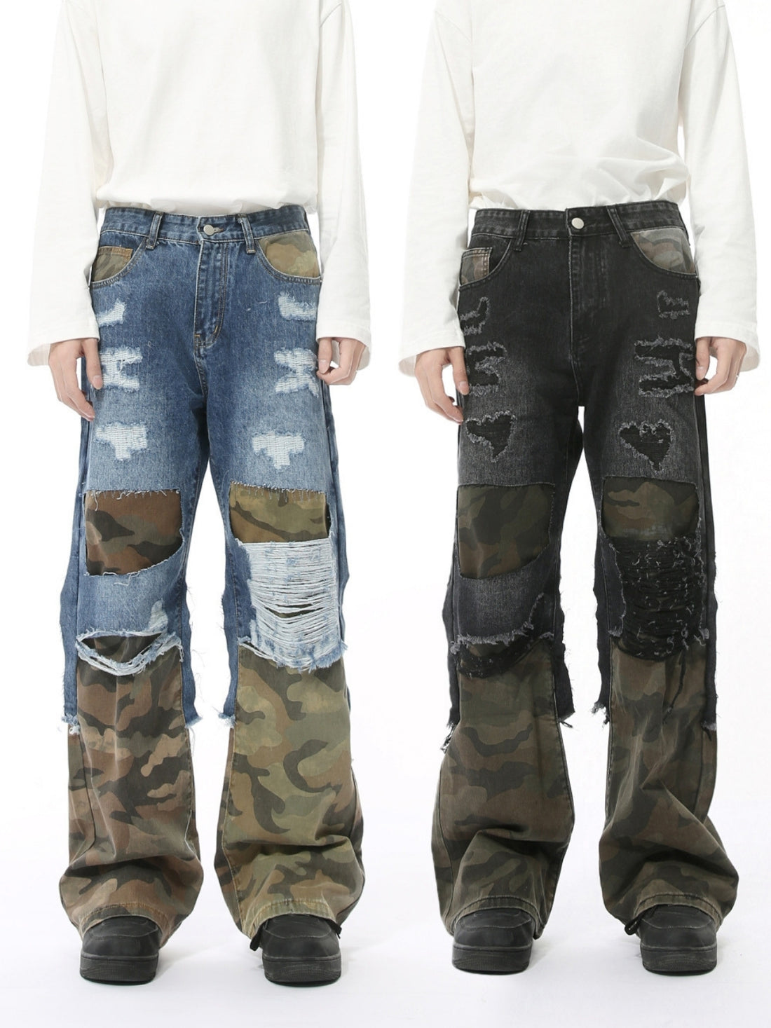 CAMOMIX - Ripped Basic Camo Jeans | Teenwear.eu