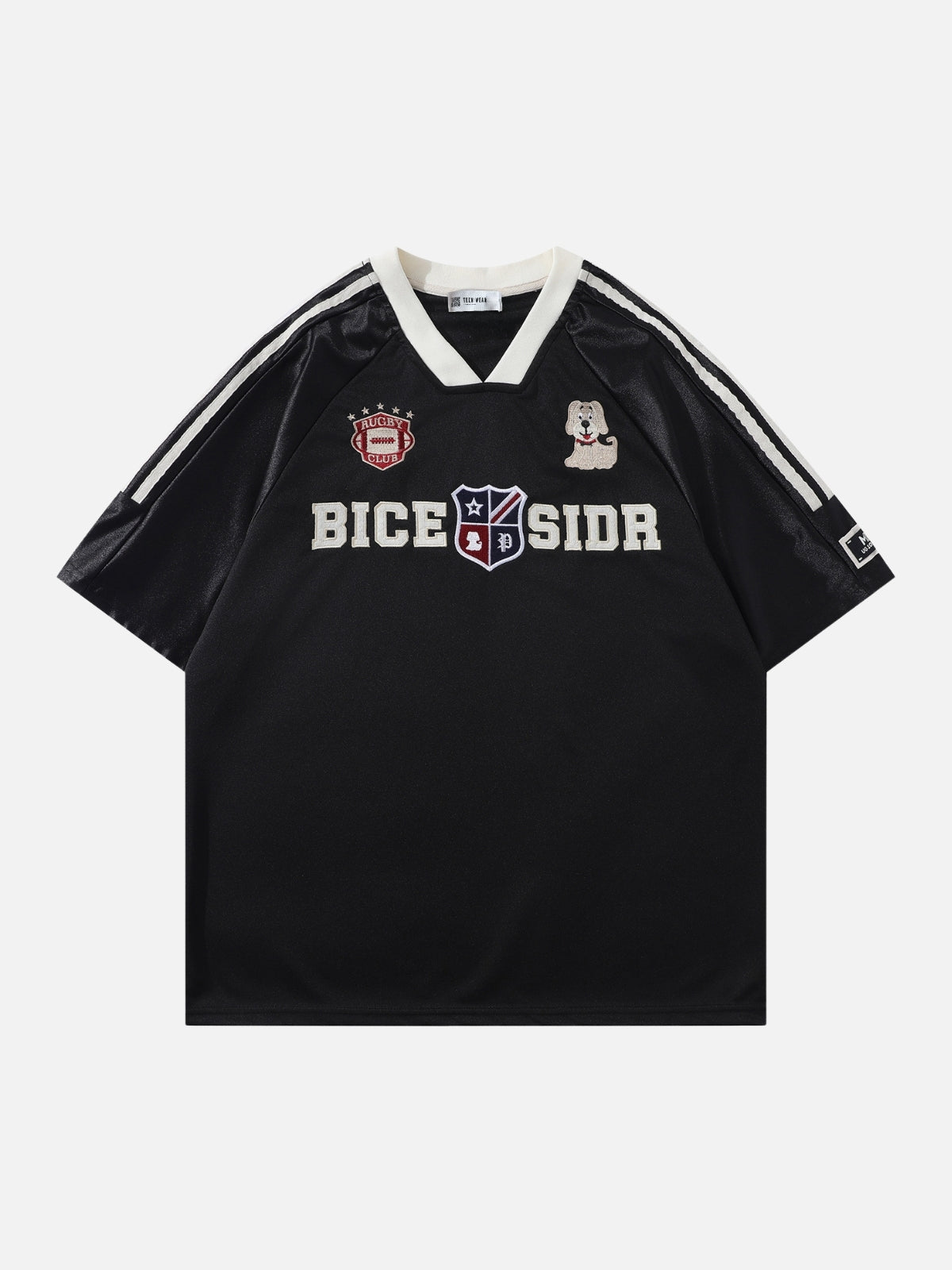 BICE - Oversized Print Jersey T-shirt Black | Teenwear.eu