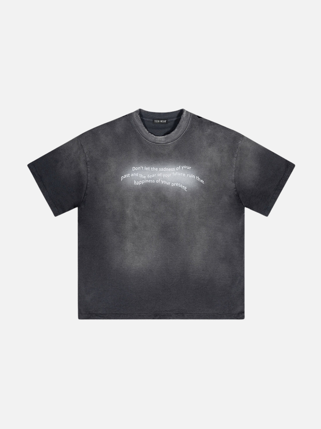 QUOTES - Oversized Print T-Shirt Blue | Teenwear.eu