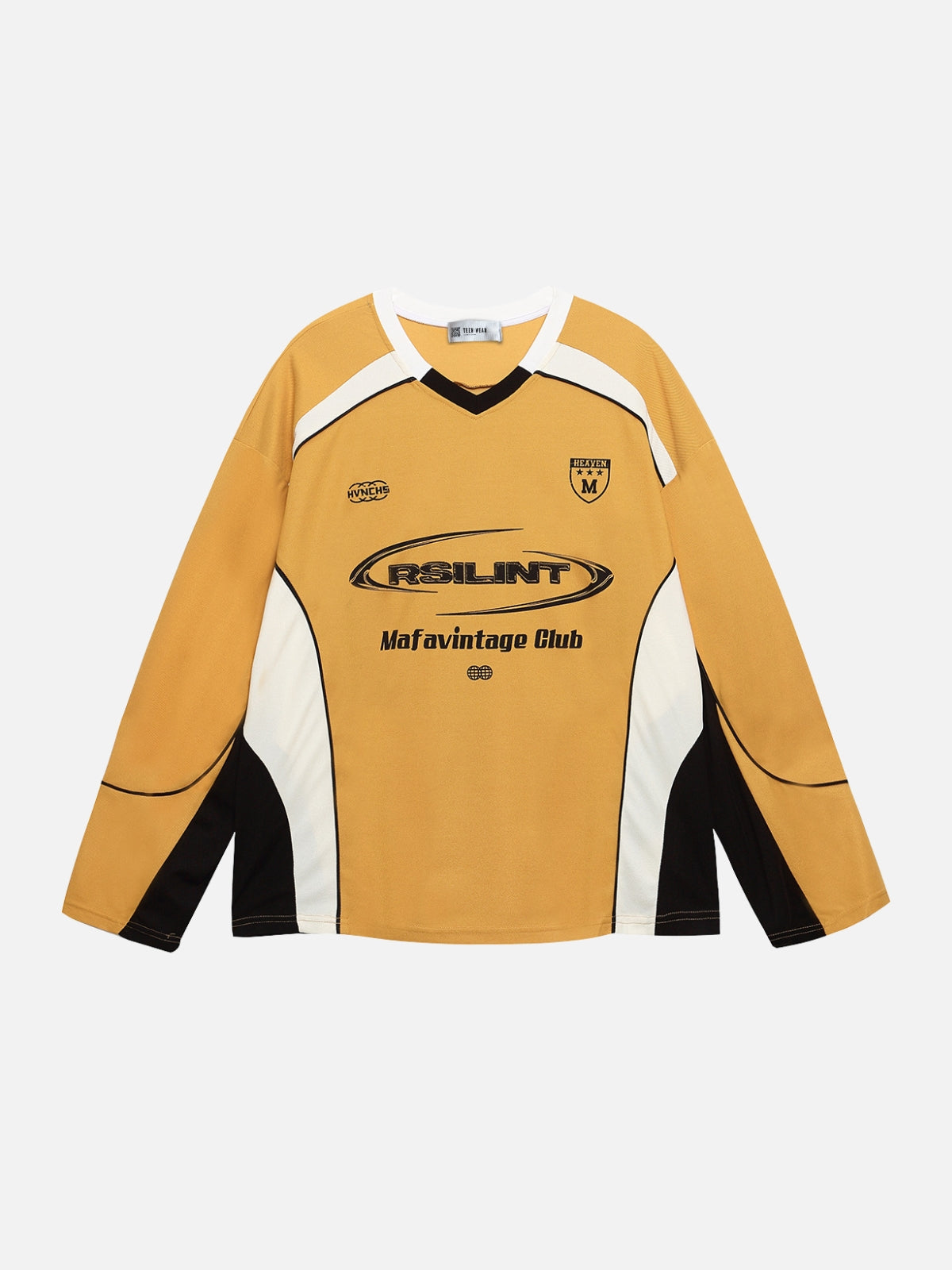 RSILINT - Oversized Graphic Long Sleeve T-Shirt Yellow | Teenwear.eu