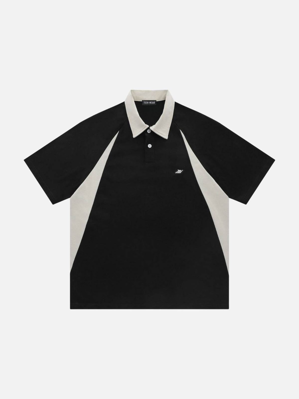 GICAN - Oversized Graphic Polo Shirt Black | Teenwear.eu