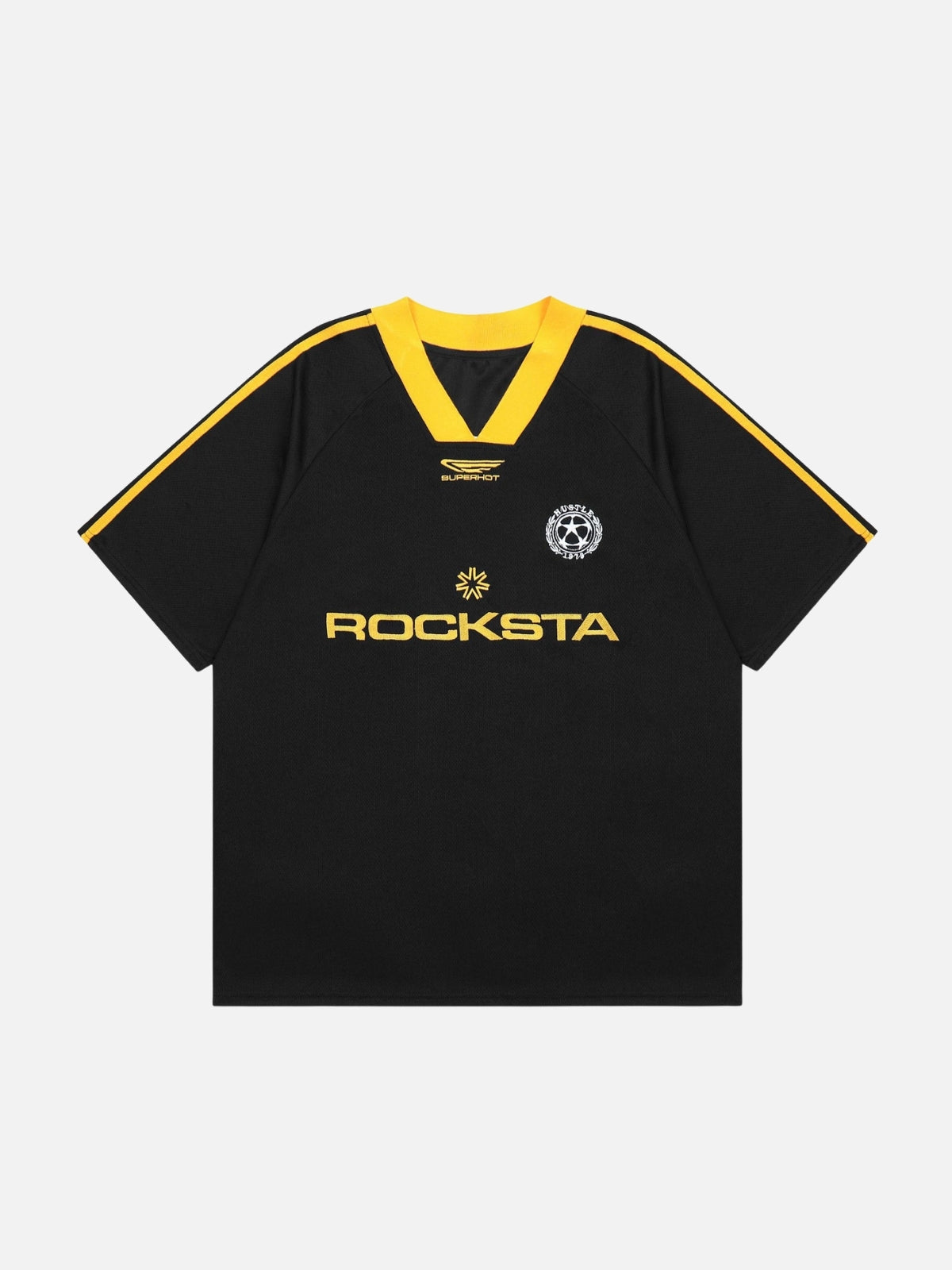 ROCKSTA - Oversized Print T-Shirt Jersey Black | Teenwear.eu