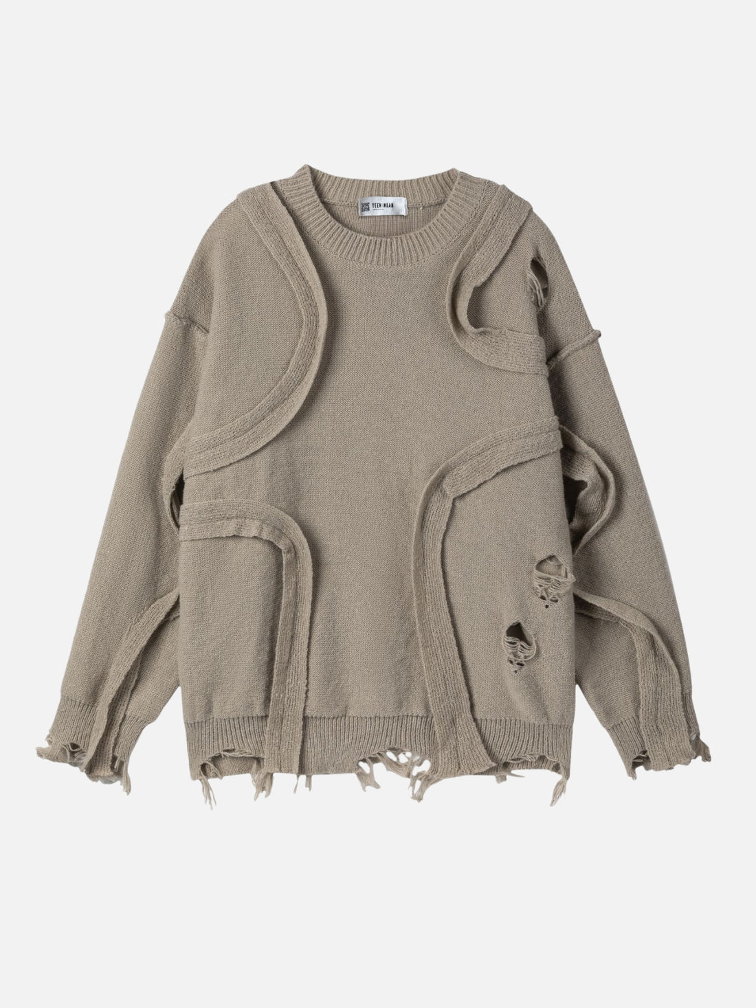 VIBRANT BREATH - Oversized Embroidered Sweater Black | Teenwear.eu