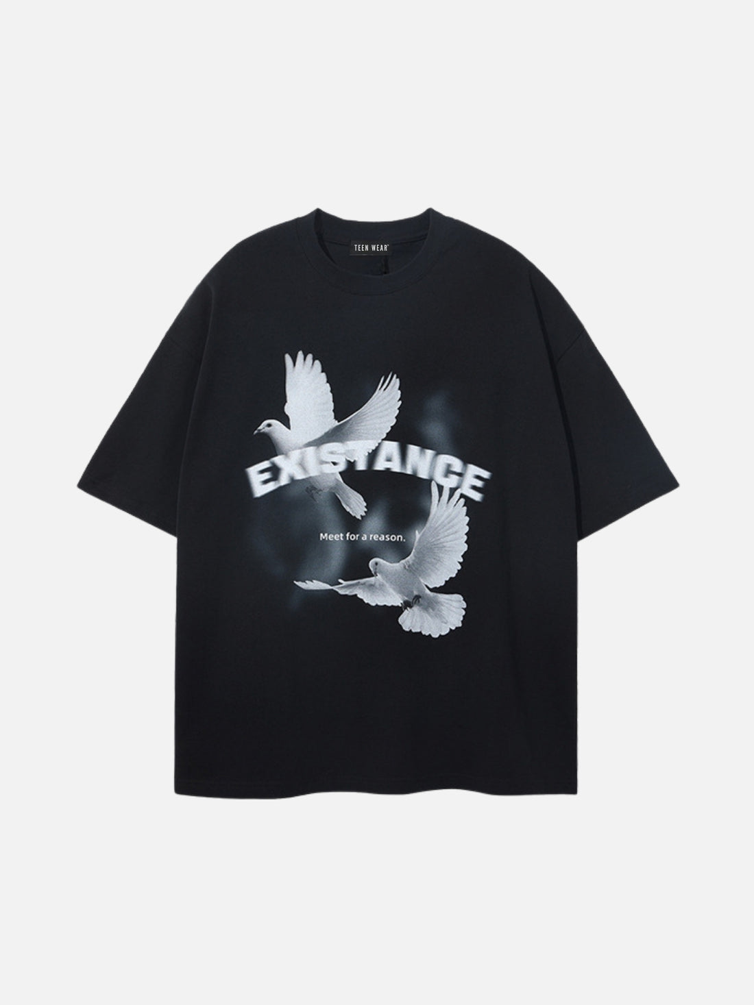 EXISTANCE - Oversized Print T-Shirt Green | Teenwear.eu