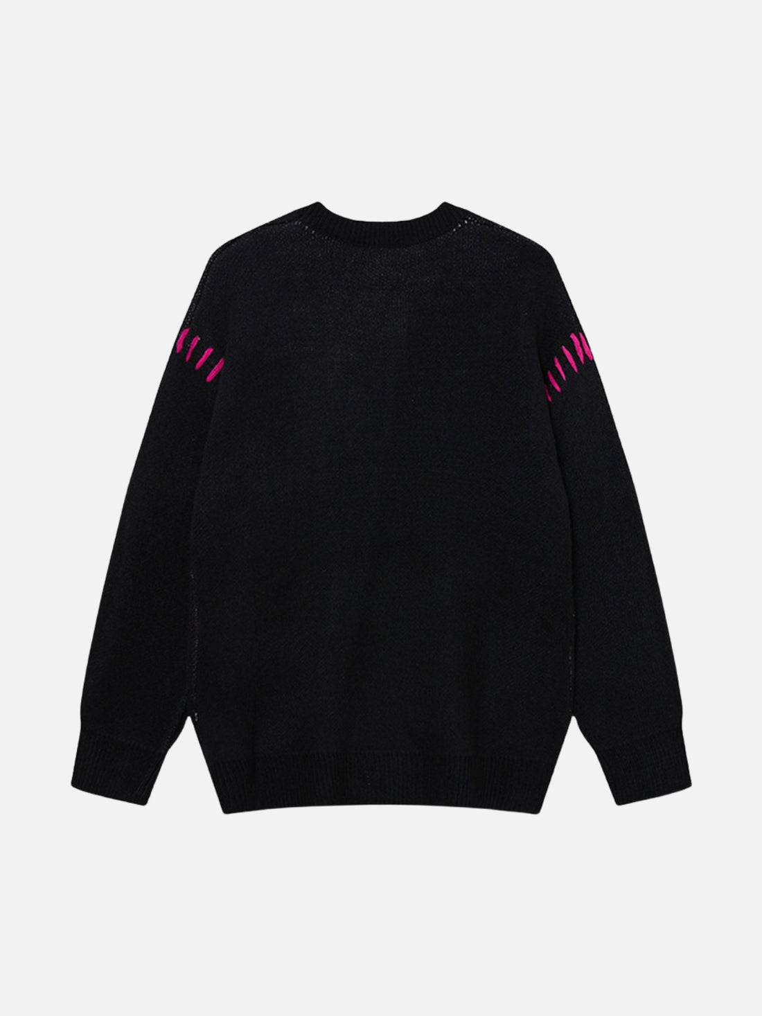 FLUTTRA – Oversized Graphic Sweater Black | Teenwear.eu