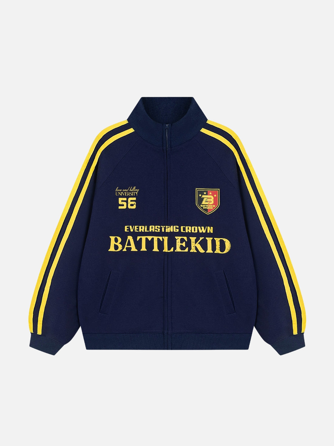 EVERLASTING - Oversized Print Polo Hoodie Black | Teenwear.eu