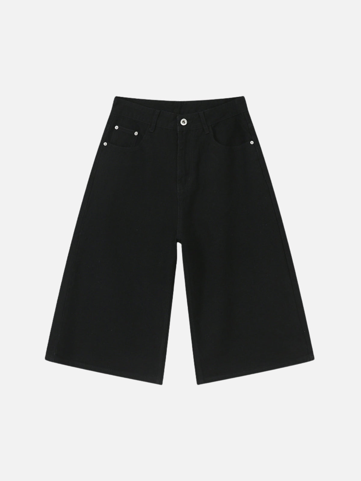 BLACKSH - Baggy Denim Jorts Black | Teenwear.eu