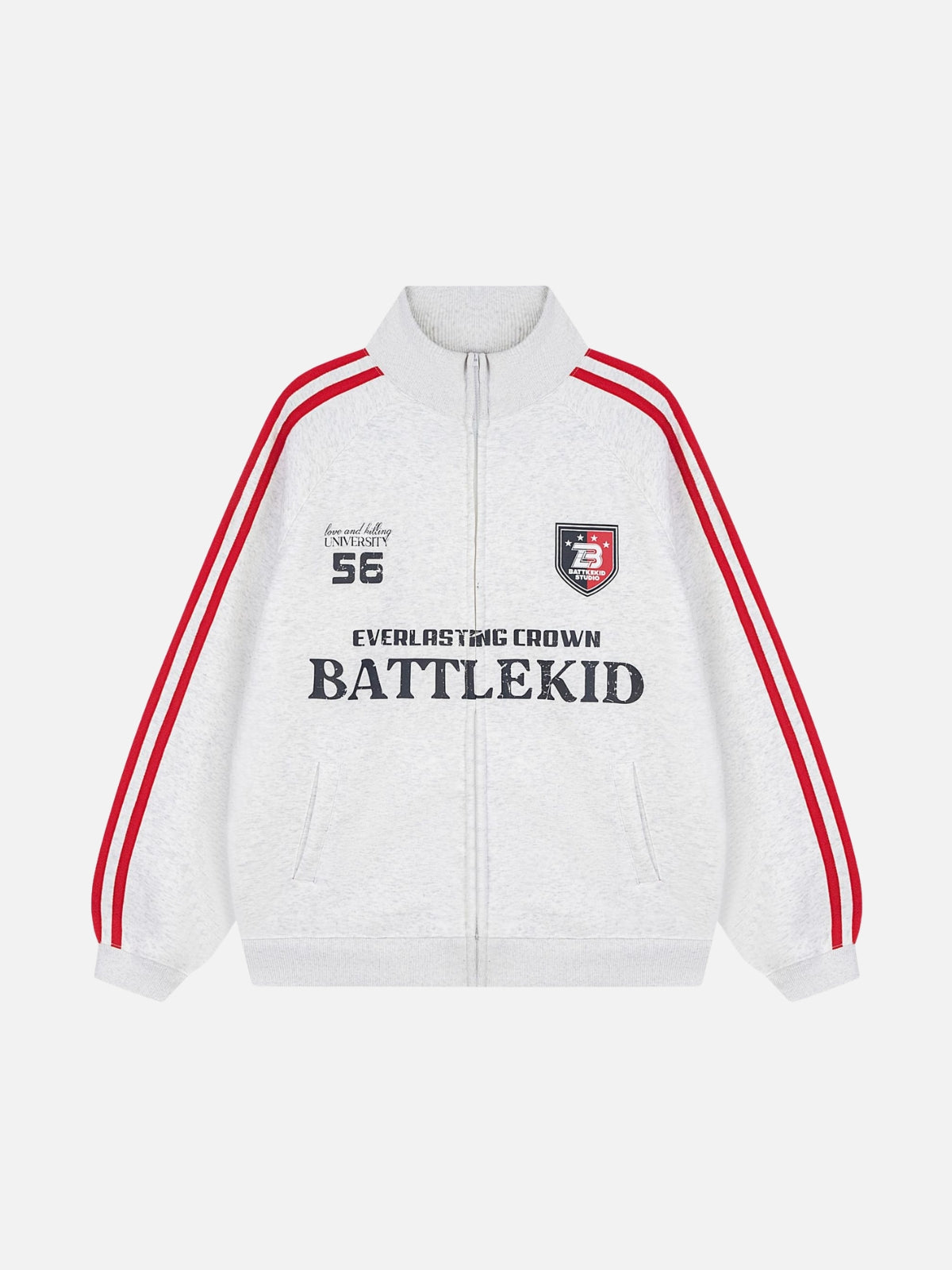 EVERLASTING - Oversized Print Polo Hoodie White | Teenwear.eu