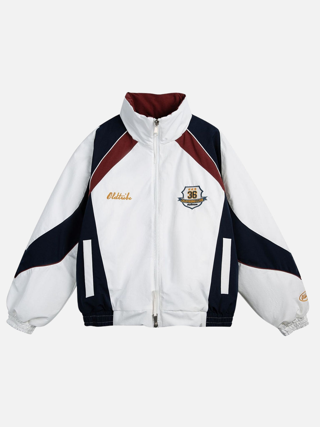 OLD VIBE - Vintage Embroidered Jacket White | Teenwear.eu