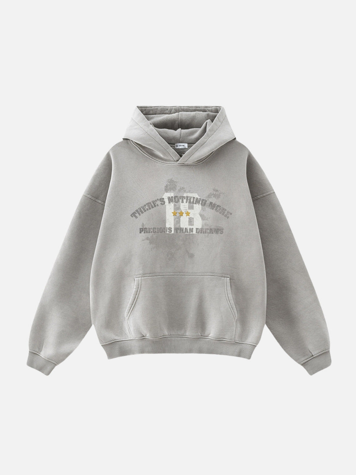 PRECIOUS – Oversized Print Washed Hoodie Grey | Teenwear.eu