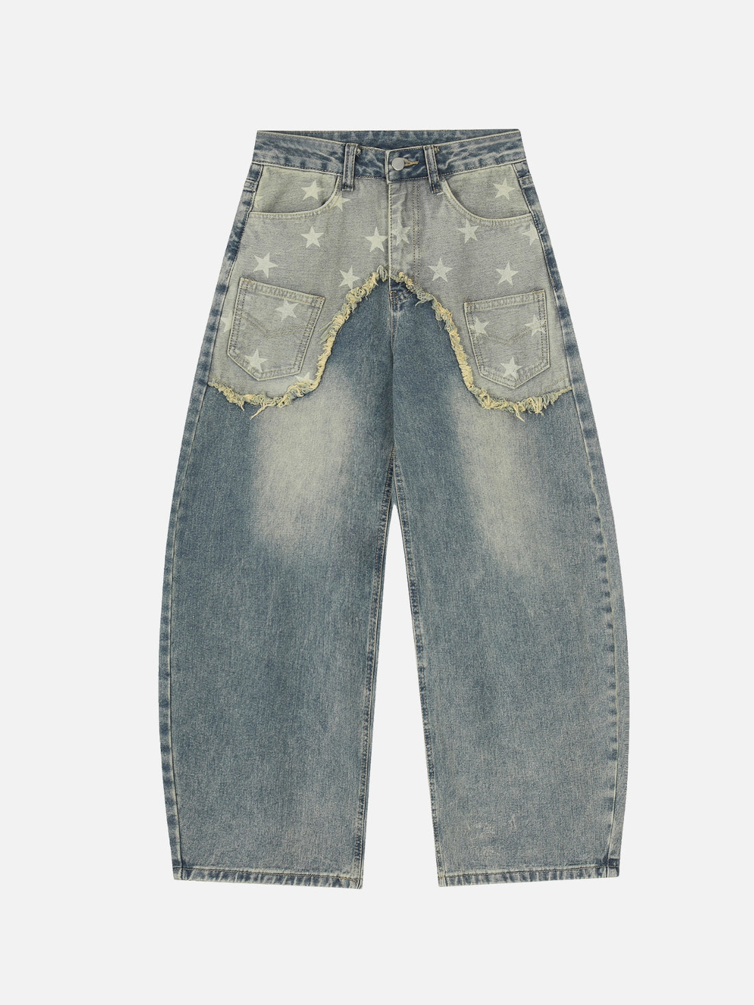 STARGAZING - Baggy Embroidered Graphic Jeans Blue | Teenwear.eu