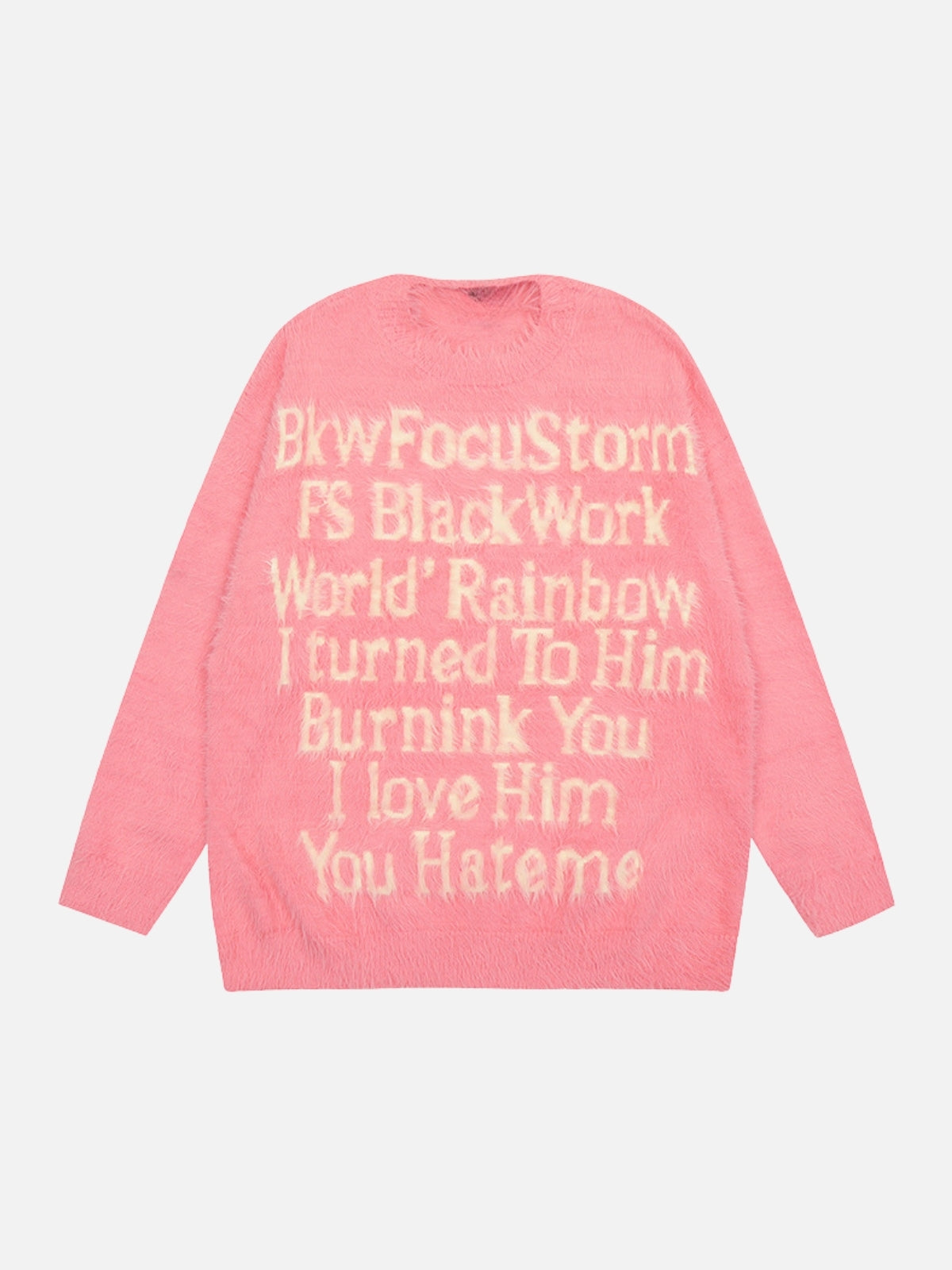 FOCUS STORM - Oversized Graphic Sweater Pink | Teenwear.eu