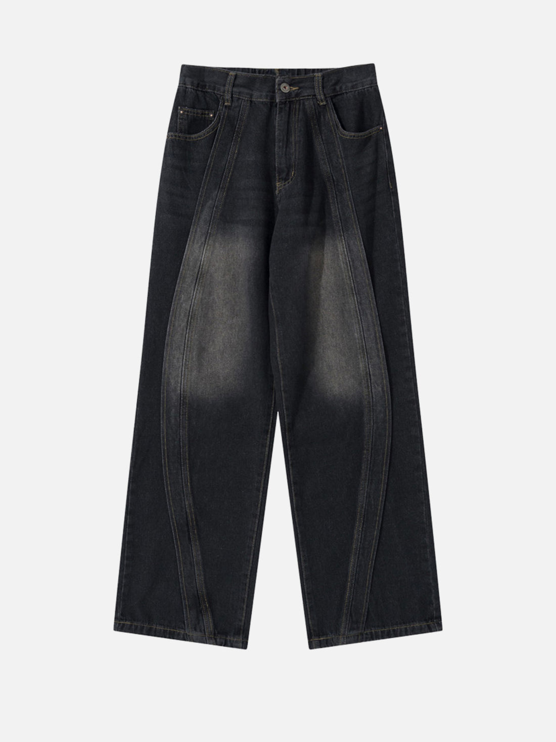 PREKLAD - Baggy Basic Embroidered Jeans | Teenwear.eu