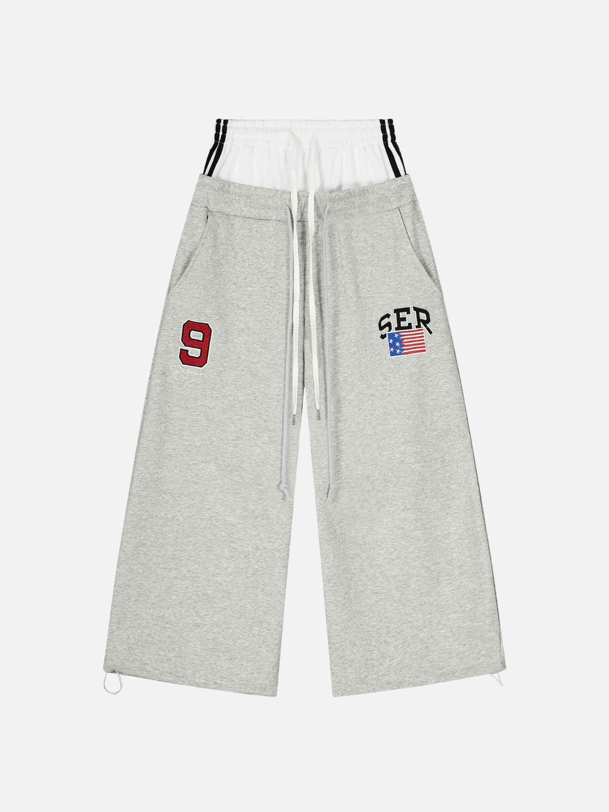 AMERZY - Baggy Embroidered Sweatpants Grey | Teenwear.eu