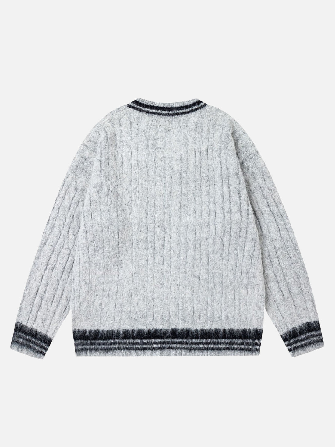 906 - Oversized Grahic Sweater Grey | Teenwear.eu