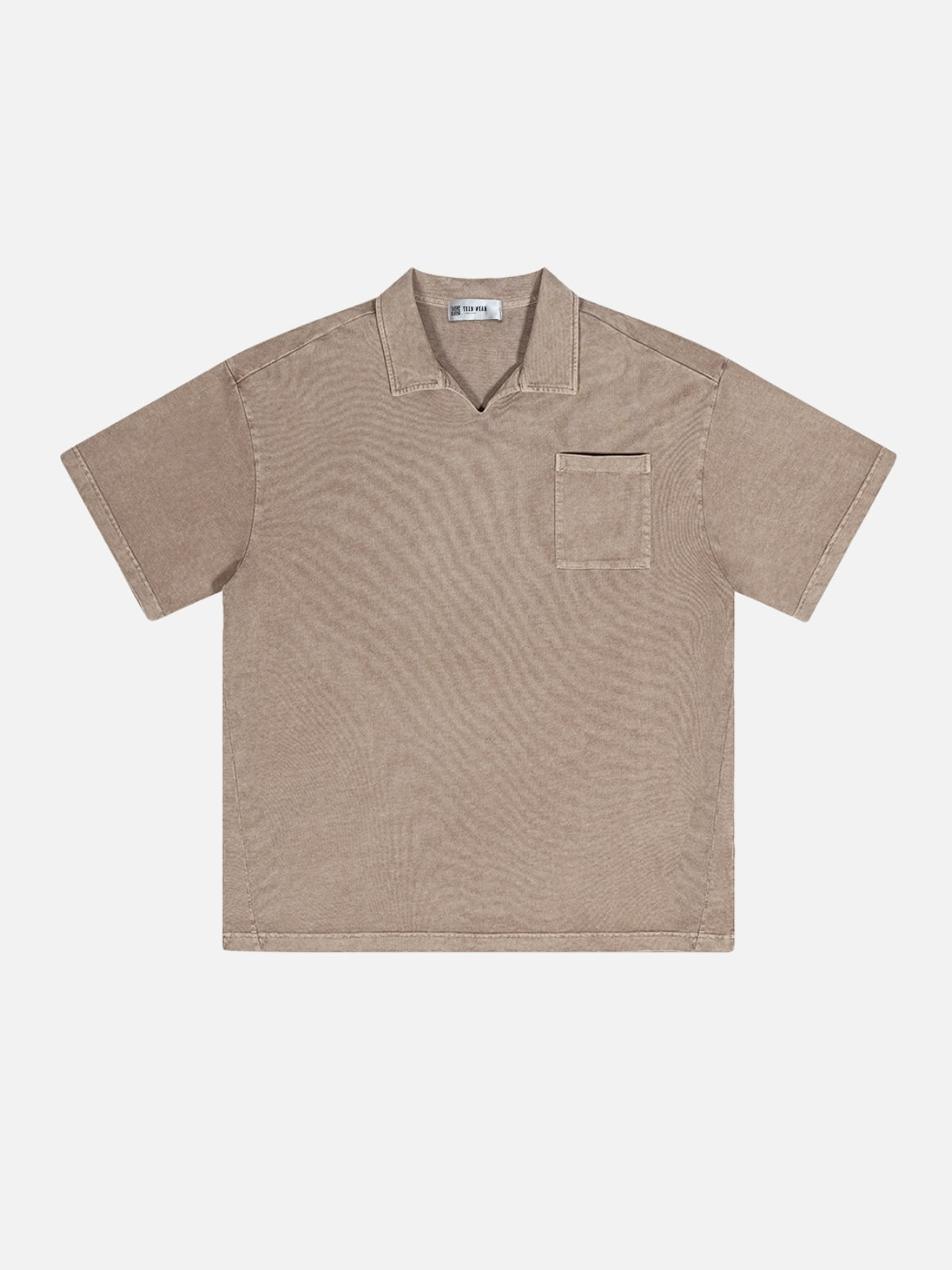 FADED - Oversized Basic Polo Shirt Brown | Teenwear.eu