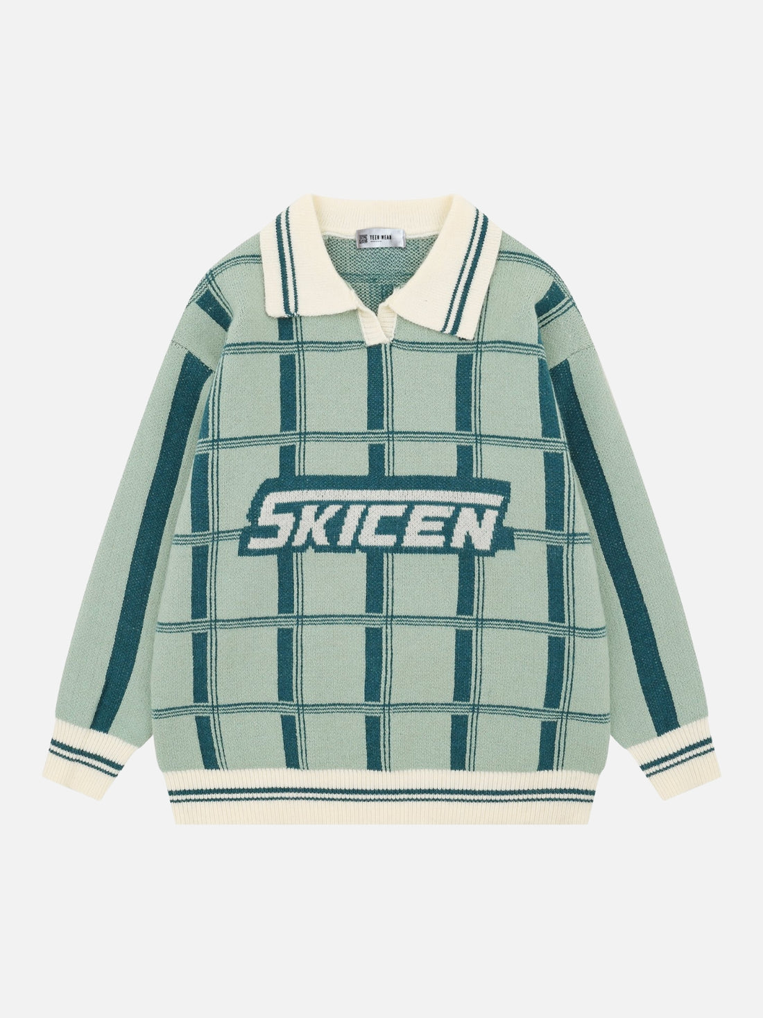 GRIDDO - Oversized Graphic Sweater Black | Teenwear.eu