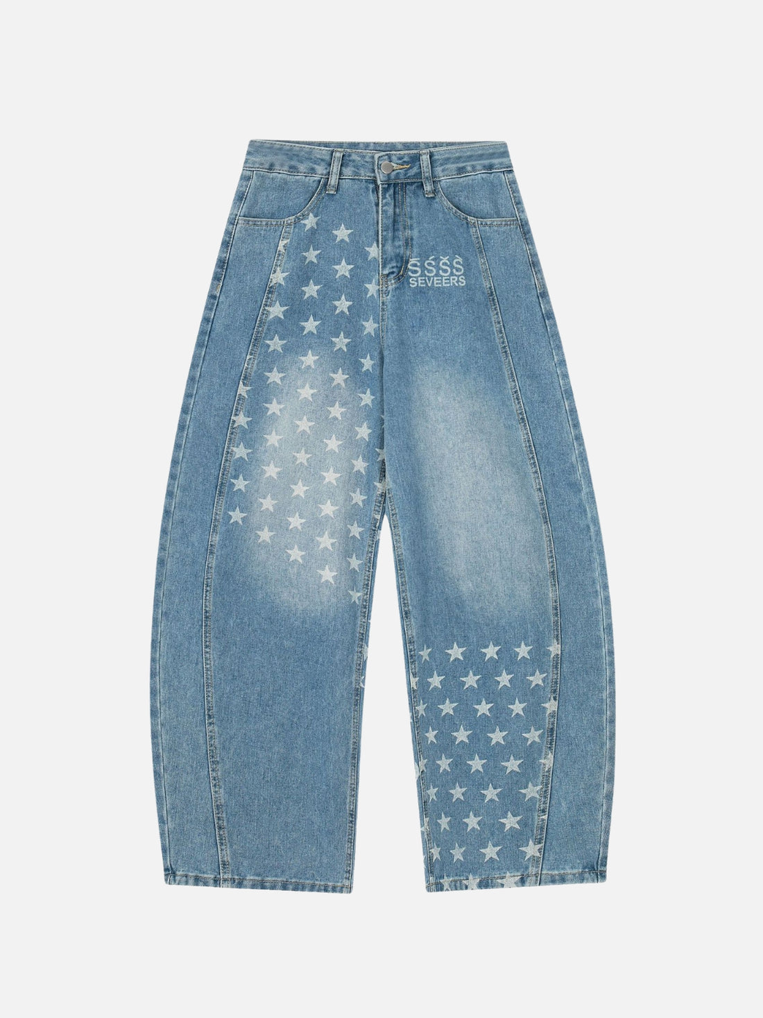 ASTROZY - Baggy Print Jeans