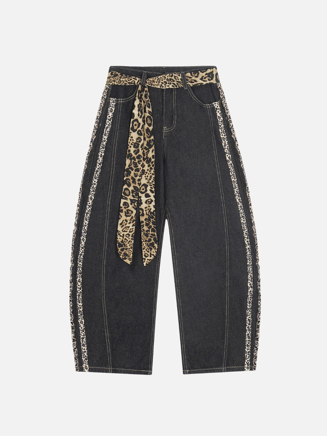 LEOPY - Baggy Print Jeans Black | Teenwear.eu