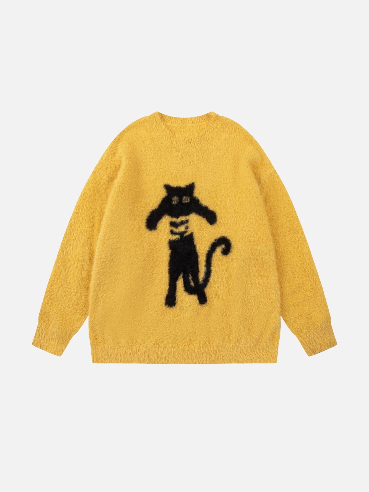 CATTY - Oversized Graphic Sweater Yellow | Teenwear.eu