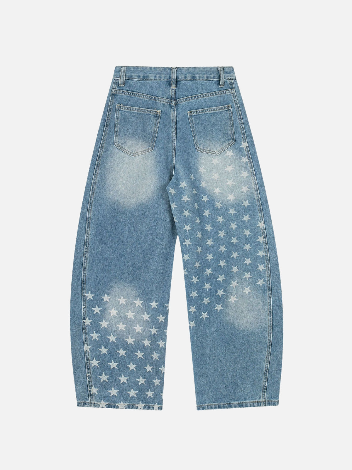 ASTROZY - Baggy Print Jeans