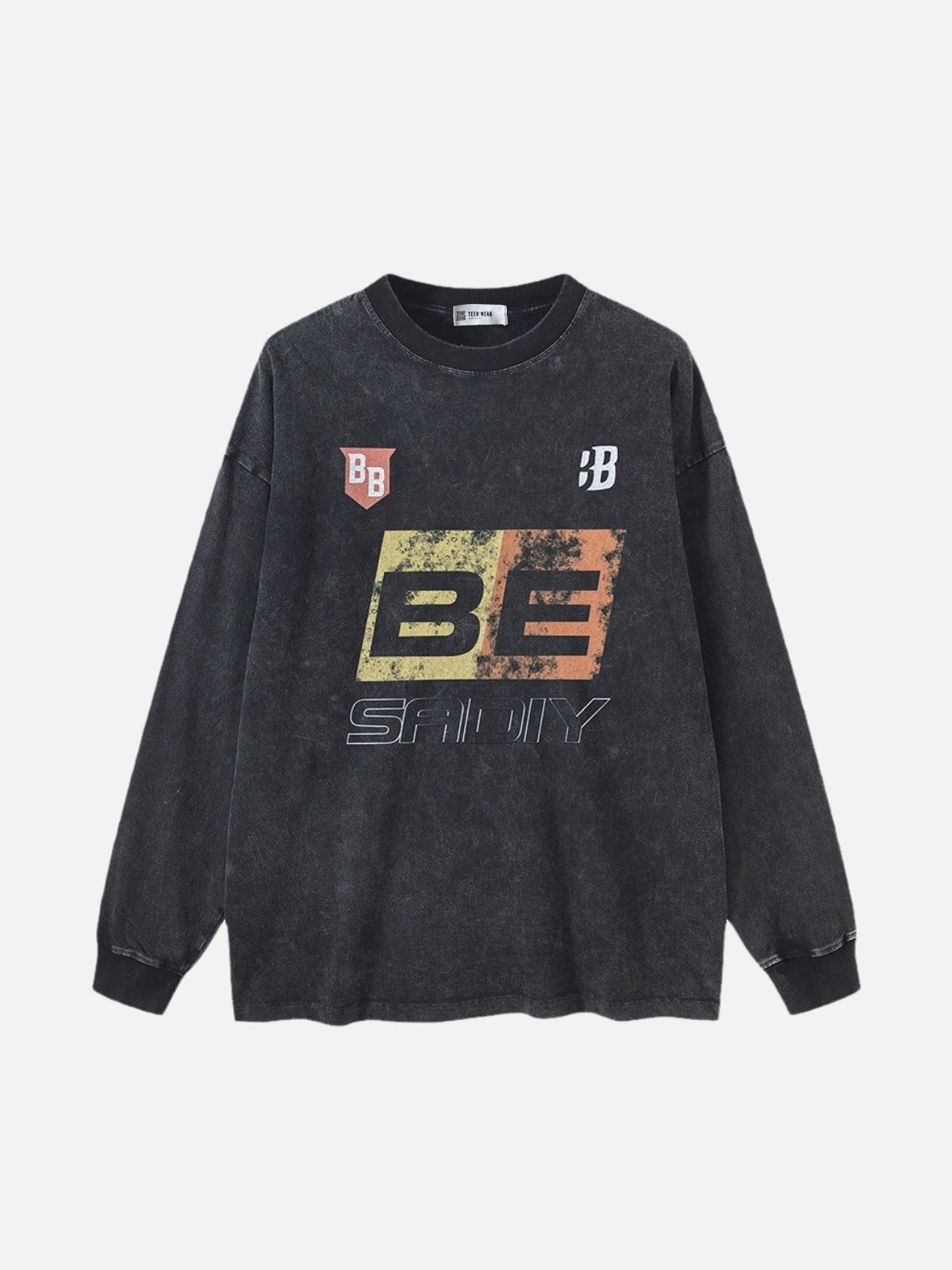 HEADZO – Oversized Print Long Sleeve Tee Black | Teenwear.eu