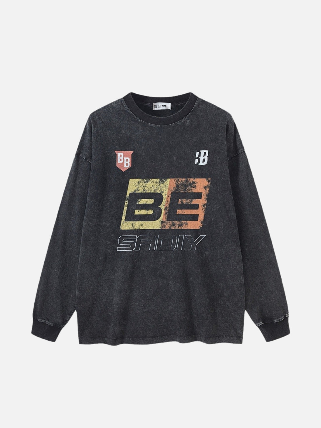 HEADZO – Oversized Print Long Sleeve Tee Black | Teenwear.eu