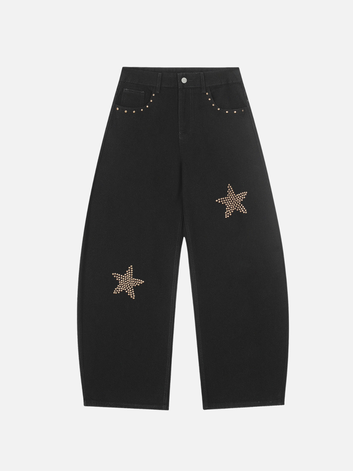 COSMIC STAR - Baggy Graphic Jeans Black | Teenwear.eu