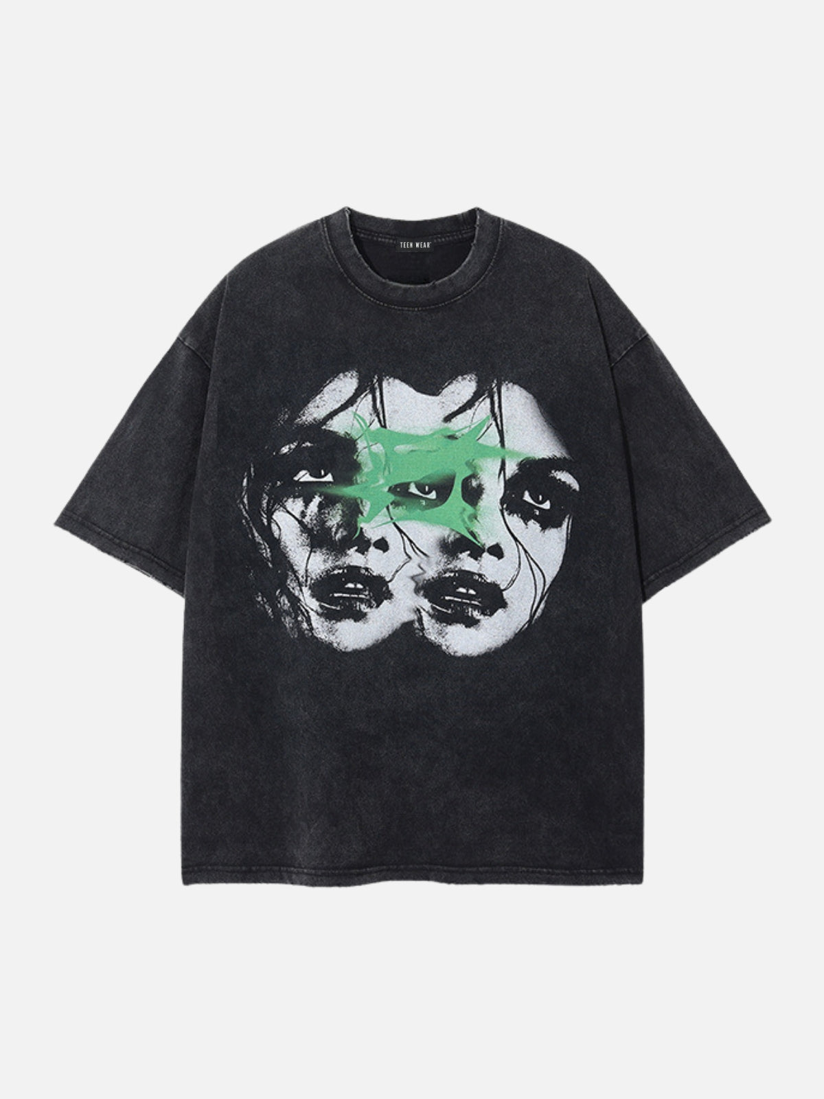 DOUBLEFACE - Oversized Print T-Shirt Black | Teenwear.eu